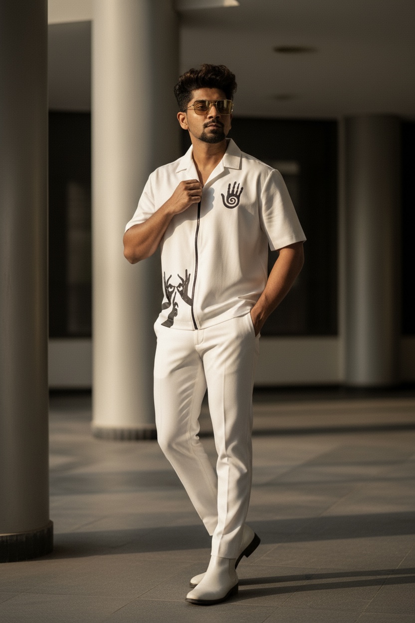 White Zipper Orophile Shirt