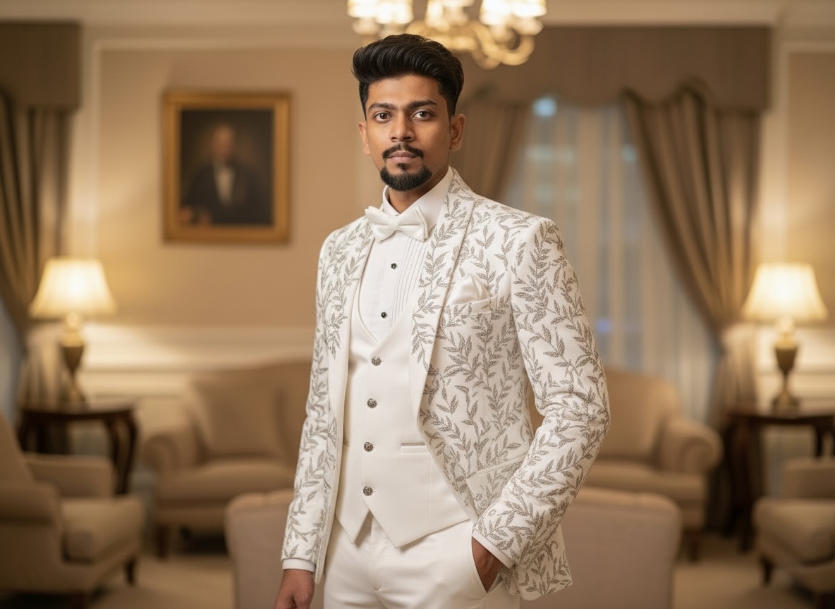 Sangeet Soiree Cream Wedding Outfit